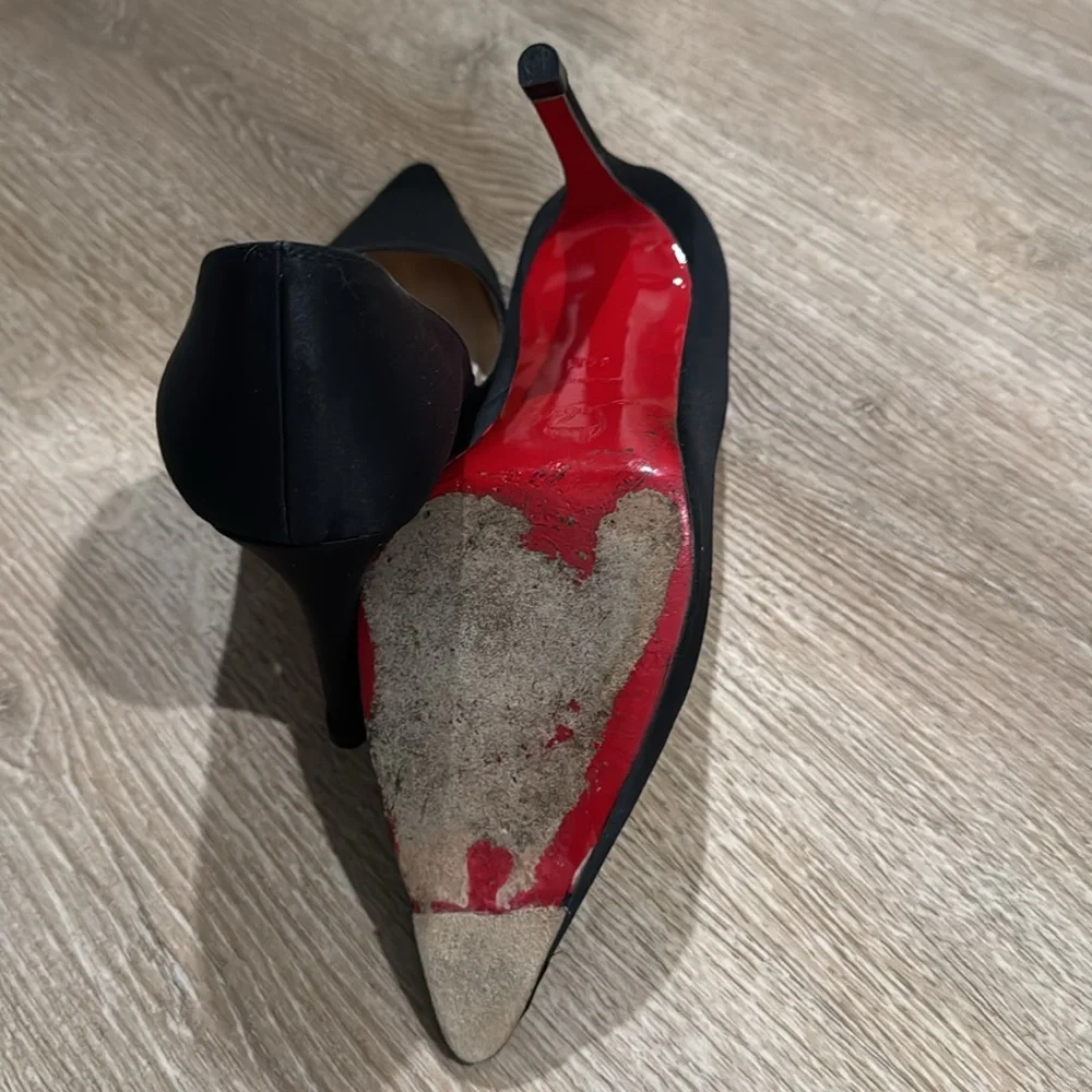 CHRISTIAN LOUBOUTIN satin pumps
